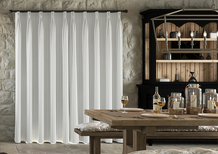 Lace Stripes, Grey - Made to Measure Curtains - Image 7